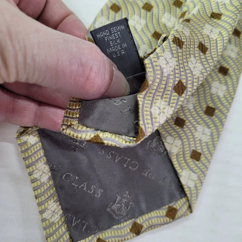 Robert Talbott Best Of Class Tie Mens One Size Necktie Brown Ivory Textured Silk